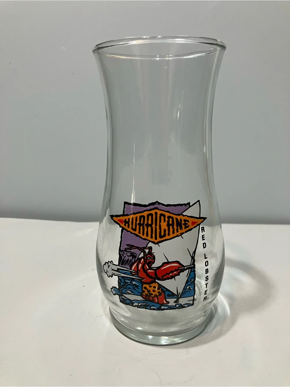 Hurricane Red Lobster Branded Hurricane Glass